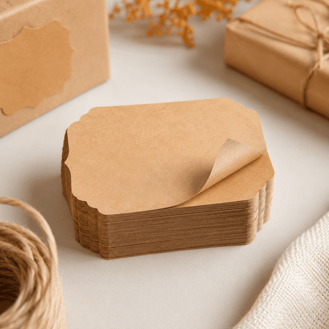 Blank Write-On Kraft Labels — Pack of 500 · blank