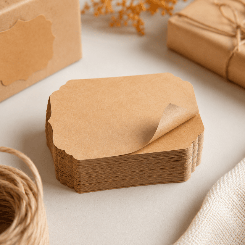 Blank Write-On Kraft Labels