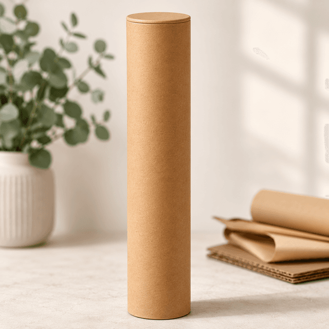 Kraft Mailing Tube — Pack of 10 · with end caps
