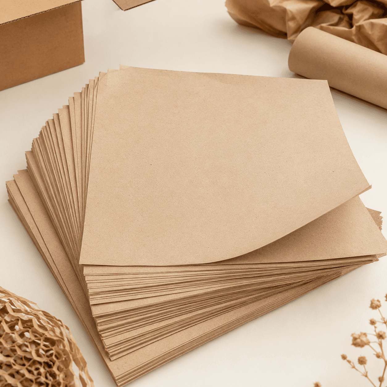 Recycled Packing Paper Sheets — Pack of 400 sheets