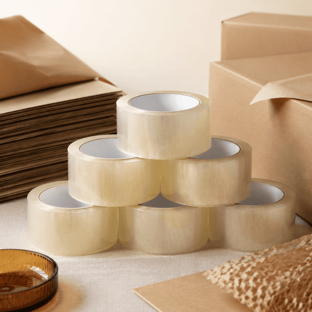 Clear Packing Tape — Pack of 6 rolls
